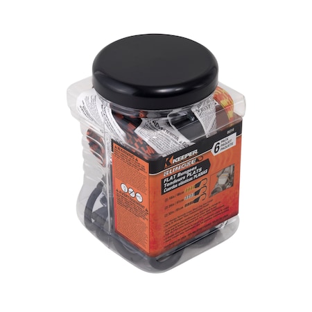 Keeper Flat Bungee Cords, PK6 6318